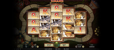 Playing Jumanji, the slot game.